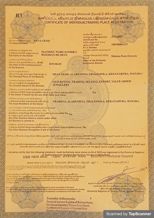 Business Registration Certificate